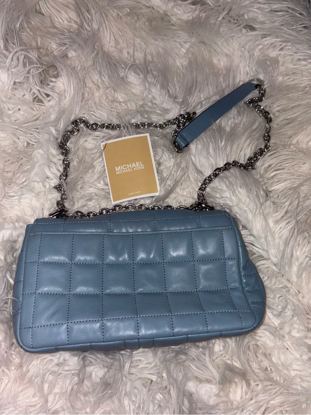 NWT Michael Kors SoHo Large Quilted Leather Shoulder Bag Chambray